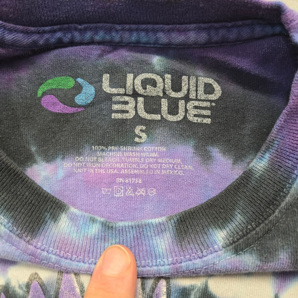 Liquid Blue The Simpsons Bartman Tie Dye T-Shirt Mens Small Purple Black Graphic - Picture 3 of 6